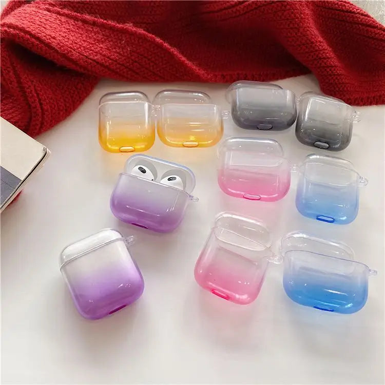 Gradient Silicone Airpods Earphone Case Skin CW869 - Mobile 