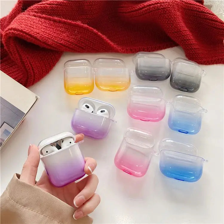 Gradient Silicone Airpods Earphone Case Skin CW869 - Mobile 