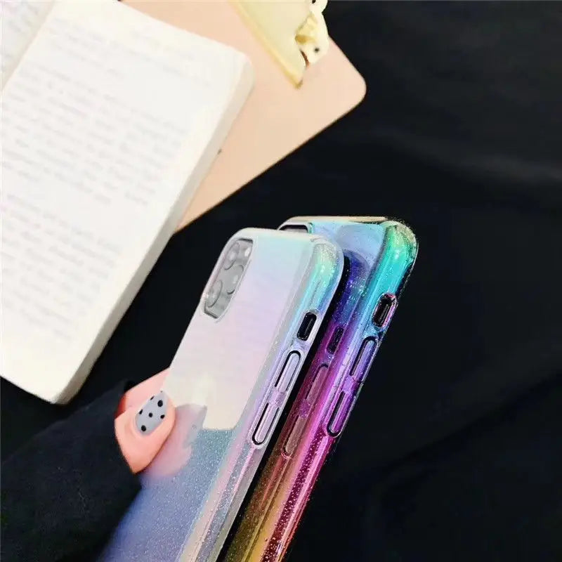 Gradient Transparent Phone Case - iPhone 12 Pro Max / 12 Pro / 12 / 12 mini / 11 Pro Max / 11 Pro / 11 / SE / XS Max / XS / XR / X / SE 2 / 8 / 8 Plus / 7 / 7 Plus-4