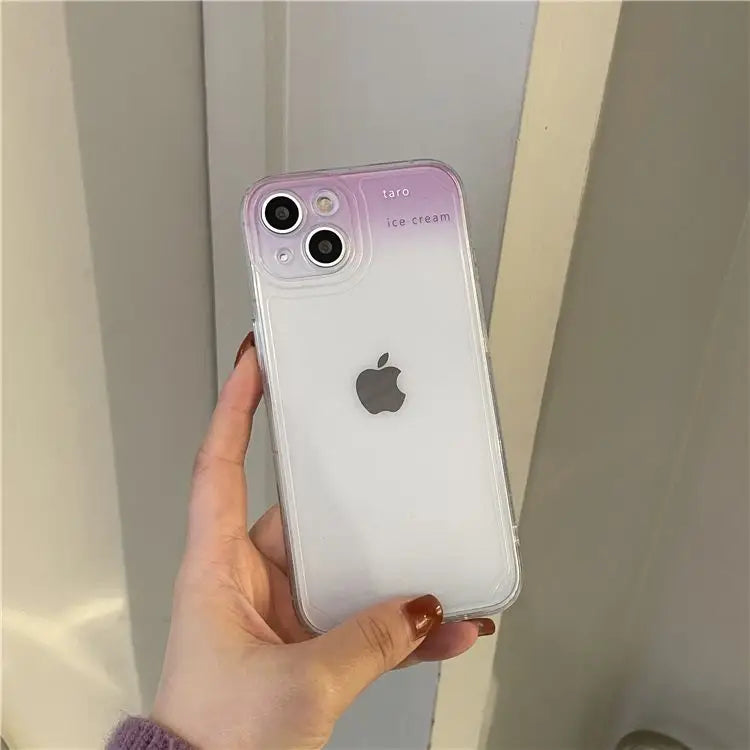 Gradient Transparent Phone Case - iPhone 13 Pro Max / 13 Pro / 13 / 13 mini / 12 Pro Max / 12 Pro / 12 / 12 mini / 11 Pro Max / 11 Pro / 11 / SE / XS Max / XS / XR / X-12