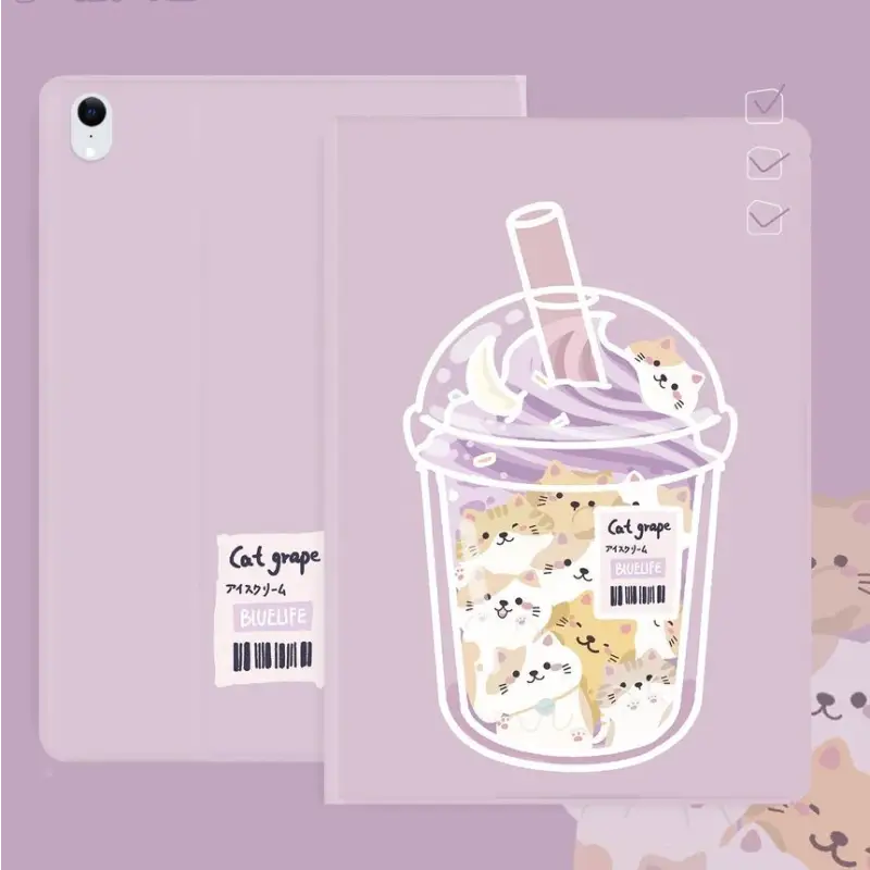 Grapes Cat Ipad Case CZ10069 - Tablet Accessories