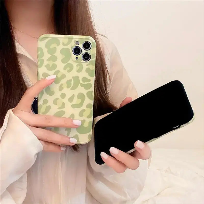 Green Leopard Printing iPhone Case BP140 - iphone case