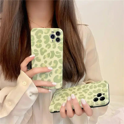 Green Leopard Printing iPhone Case BP140 - iphone case