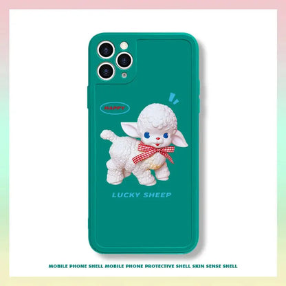 Green Lucky Sheep iPhone Case BP162 - iphone case