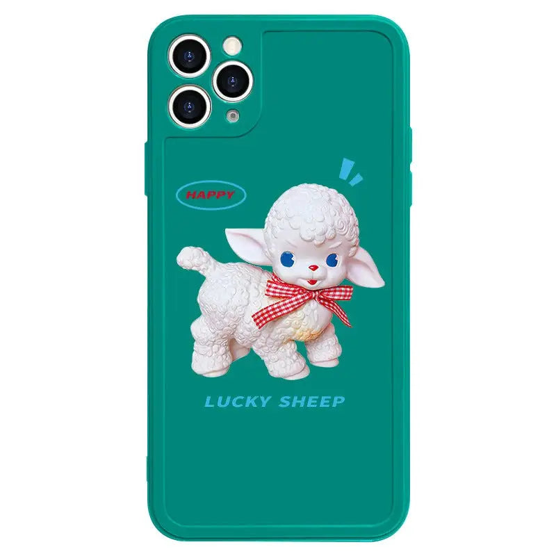 Green Lucky Sheep iPhone Case BP162 - iphone case