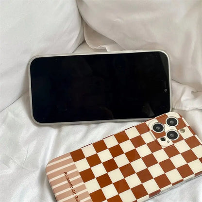 Grid Printing With Mirror Holder iPhone Case BP331 - iphone 