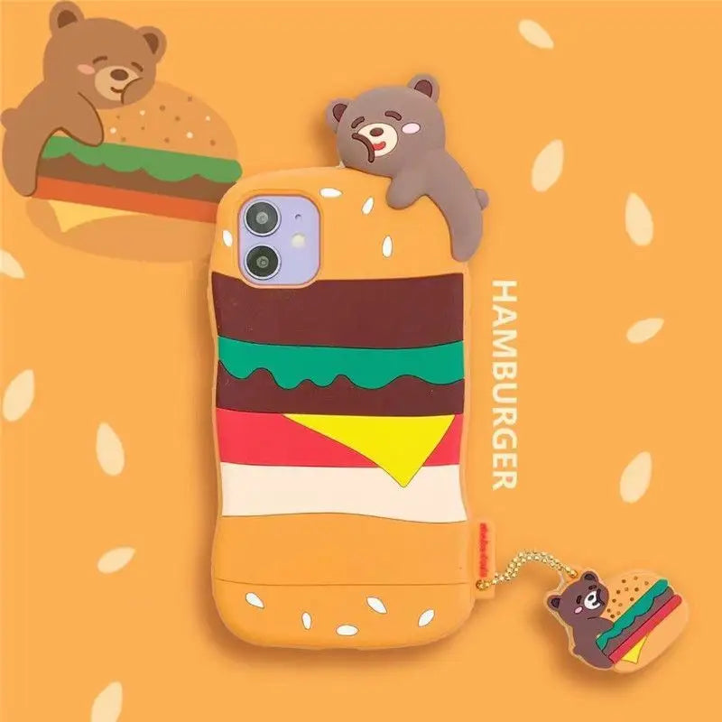 Hamburger Print Phone Case - iPhone 7 / 7 Plus / 8 / 8 Plus / X / XR / XS / XS MAX / 11 / 11 Pro / 11 Pro Max-4