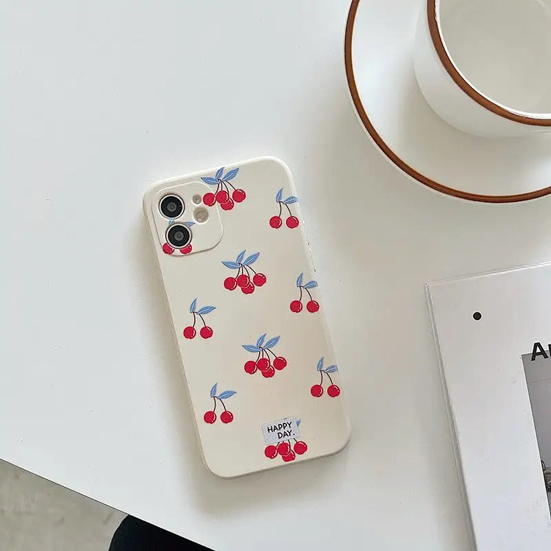 Happy Day Cherries Printing iPhone Case BP167 - iphone case