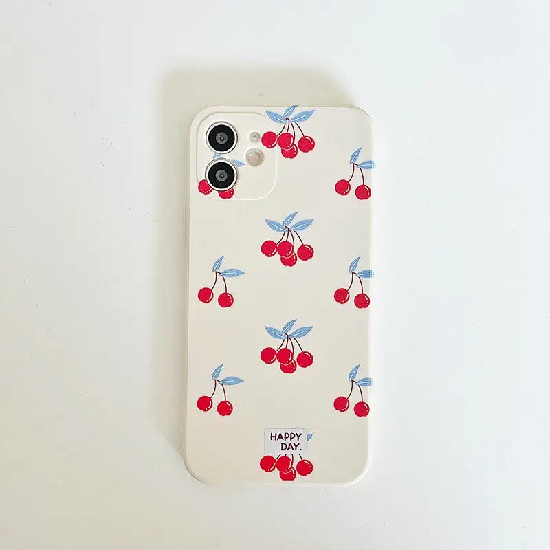 Happy Day Cherries Printing iPhone Case BP167 - iphone case