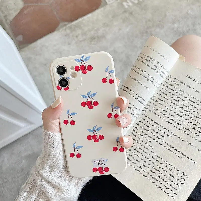 Happy Day Cherries Printing iPhone Case BP167 - iphone case