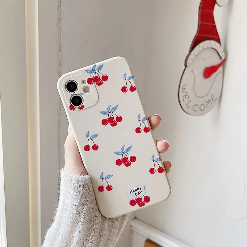 Happy Day Cherries Printing iPhone Case BP167 - iphone case
