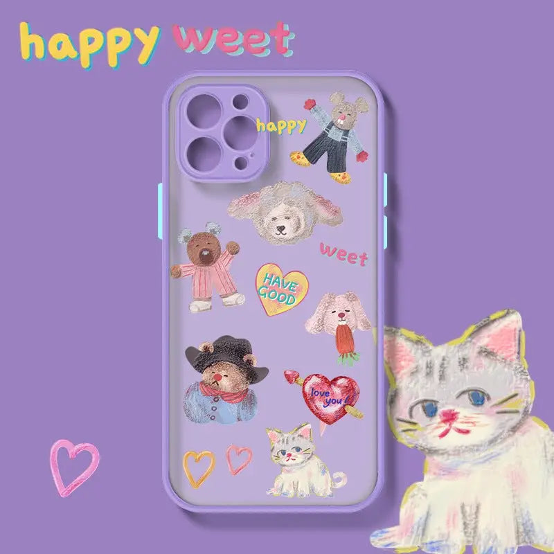 Happy Sweet Cartoons iPhone Case BP152 - iphone case