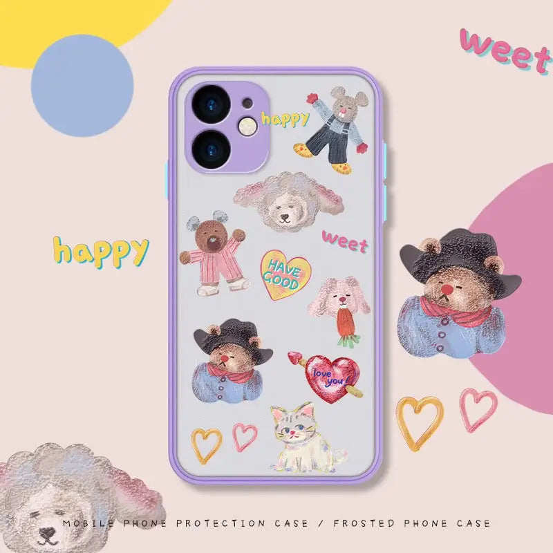 Happy Sweet Cartoons iPhone Case BP152 - iphone case