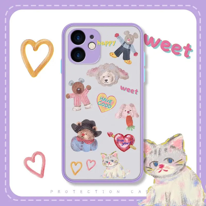 Happy Sweet Cartoons iPhone Case BP152 - iphone case