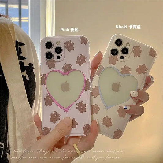 Heart Bear Print Mobile Case - Iphone 7 / 8 / 7plus / 8plus 