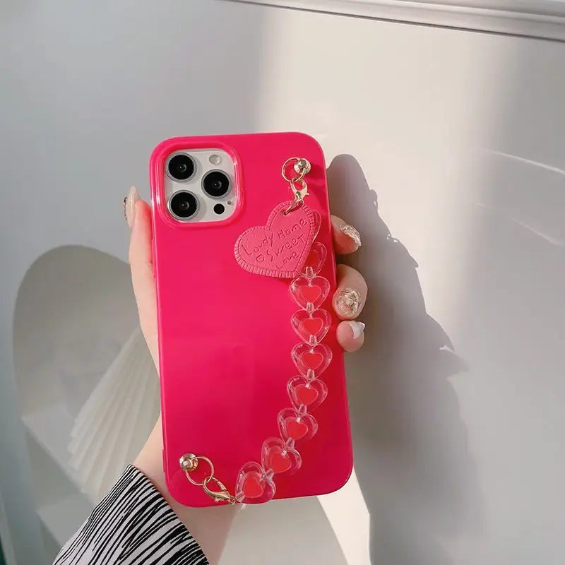 Heart Chain Phone Case - iPhone 13 Pro Max / 13 Pro / 13 / 13 mini / 12 Pro Max / 12 Pro / 12 / 12 mini / 11 Pro Max / 11 Pro / 11 / SE / XS Max / XS / XR / X / SE 2 / 8 / 8 Plus / 7 / 7 Plus-9