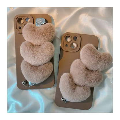 Heart Chenille Chain Phone Case - iPhone 13 Pro Max / 13 Pro