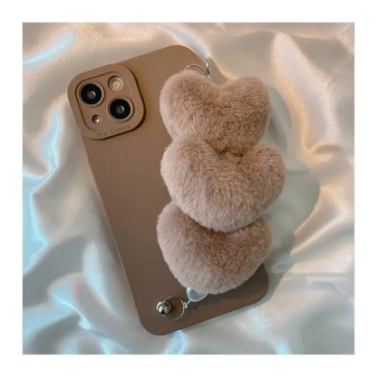 Heart Chenille Chain Phone Case - iPhone 13 Pro Max / 13 Pro