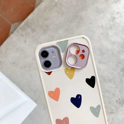 Heart / Flower Print Phone Case - iPhone 13 Pro Max / 13 Pro / 13 / 12 Pro Max / 12 Pro / 12 / 12 Mini / 11 Pro Max / 11 Pro / 11 / XS Max / XS / XR / X / 8 Plus / 7 Plus / 8 / 7 / SE 2-9