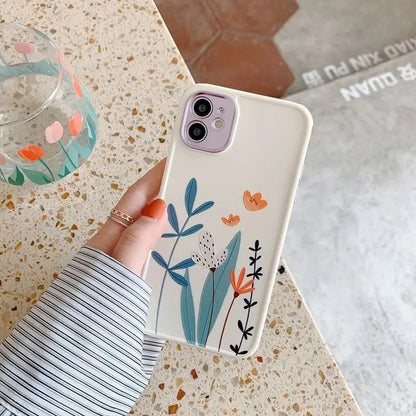 Heart / Flower Print Phone Case - iPhone 13 Pro Max / 13 Pro / 13 / 12 Pro Max / 12 Pro / 12 / 12 Mini / 11 Pro Max / 11 Pro / 11 / XS Max / XS / XR / X / 8 Plus / 7 Plus / 8 / 7 / SE 2-4