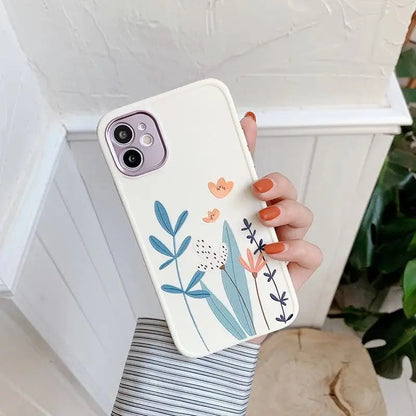 Heart / Flower Print Phone Case - iPhone 13 Pro Max / 13 Pro / 13 / 12 Pro Max / 12 Pro / 12 / 12 Mini / 11 Pro Max / 11 Pro / 11 / XS Max / XS / XR / X / 8 Plus / 7 Plus / 8 / 7 / SE 2-6