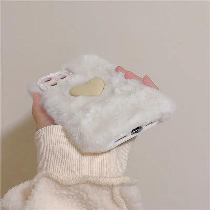 Heart Fluffy Phone Case - iPhone 13 Pro Max / 13 Pro / 13 / 13 mini / 12 Pro Max / 12 Pro / 12 / 12 mini / 11 Pro Max / 11 Pro / 11 / SE / XS Max / XS / XR / X / SE 2 / 8 / 8 Plus / 7 / 7 Plus-2