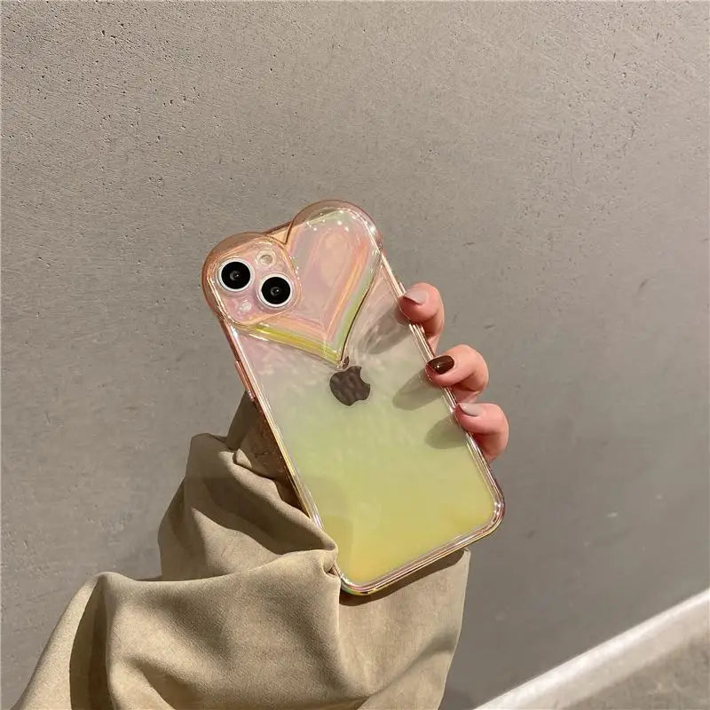 Heart Holographic Phone Case - iPhone 13 Pro Max / 13 Pro / 