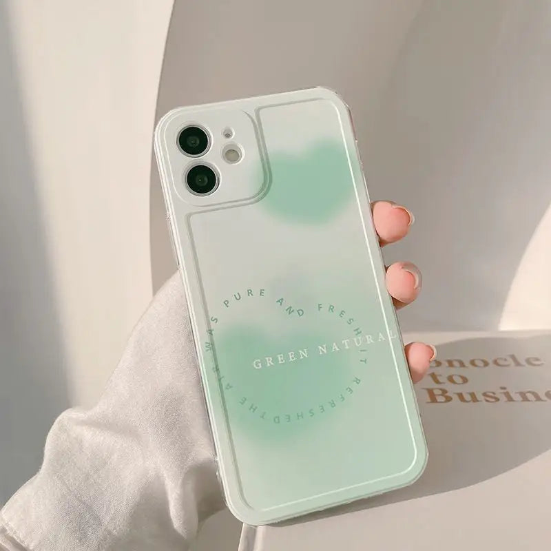 Heart Lettering Phone Case - iPhone 12 Pro Max / 12 Pro / 12 / 12 mini / 11 Pro Max / 11 Pro / 11 / SE / XS Max / XS / XR / X / SE 2 / 8 / 8 Plus / 7 / 7 Plus-12