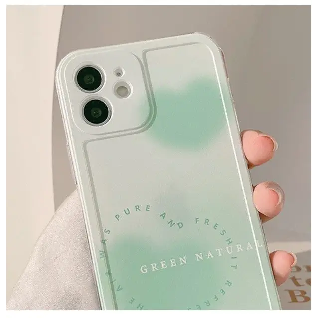 Heart Lettering Phone Case - iPhone 12 Pro Max / 12 Pro / 12 / 12 mini / 11 Pro Max / 11 Pro / 11 / SE / XS Max / XS / XR / X / SE 2 / 8 / 8 Plus / 7 / 7 Plus-7