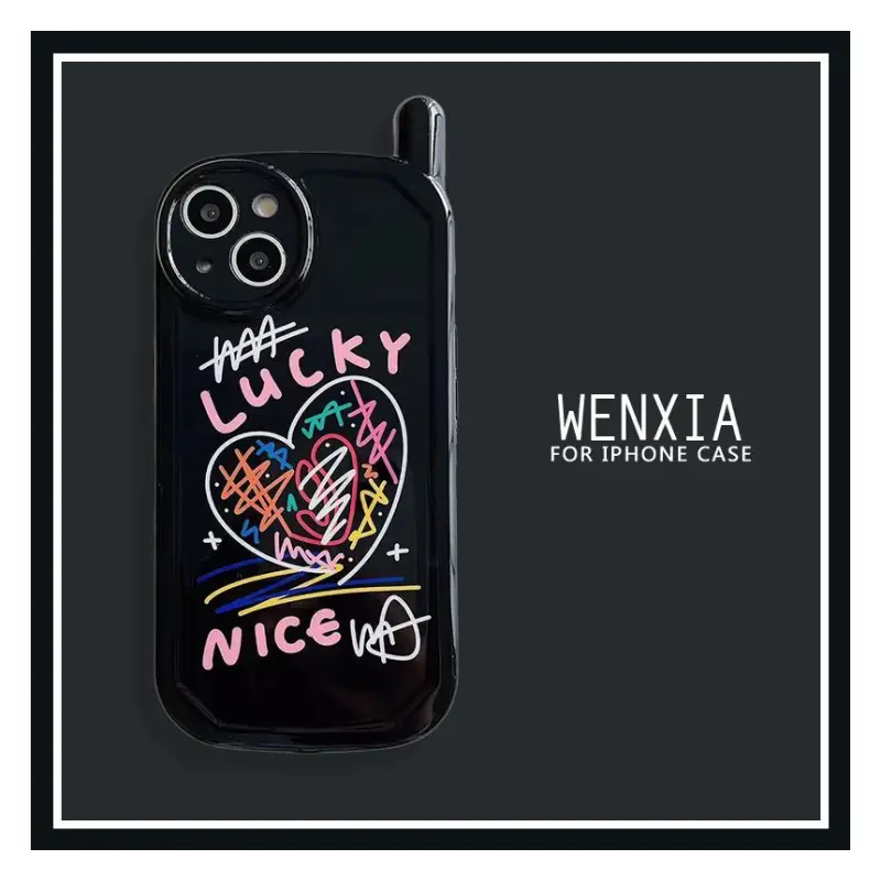 Heart Lettering Phone Case - iPhone 13 Pro Max / 13 Pro / 13