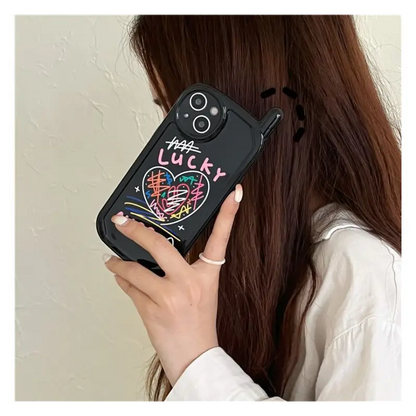 Heart Lettering Phone Case - iPhone 13 Pro Max / 13 Pro / 13