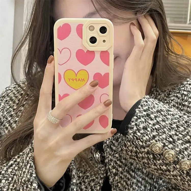 Heart Phone Case - iPhone 13 Pro Max / 13 Pro / 13 / 13 mini / 12 Pro Max / 12 Pro / 12 / 12 mini / 11 Pro Max / 11 Pro / 11 / SE / XS Max / XS / XR / X / SE 2 / 8 / 8 Plus / 7 / 7 Plus-4
