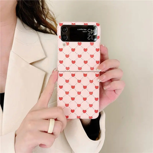 Heart Phone Case - Samsung Z Flip 3 CZ201 - Pink / Samsung Z
