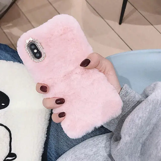Heart Plush LG Phone Case BC138 - For LG K10 2018 / Pink
