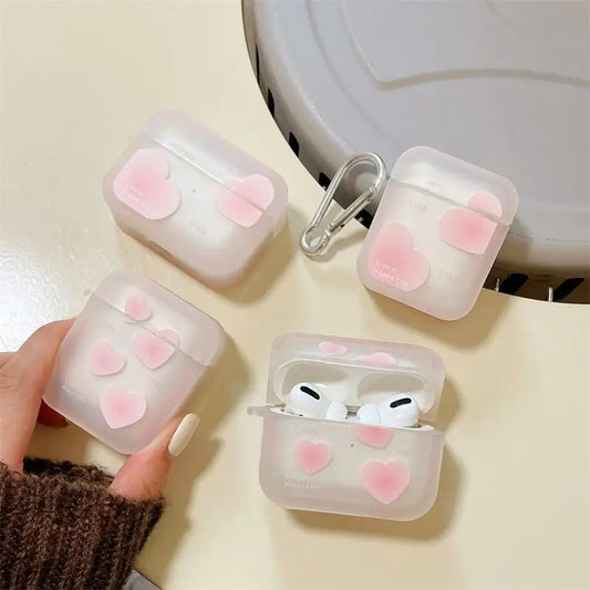 Heart Print Airpods Earphone Case Skin Fz139 - Mobile Cases 