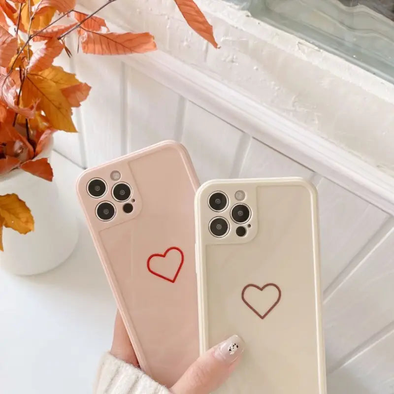 Heart Print Phone Case - iPhone 12 Pro Max / 12 Pro / 12 / 