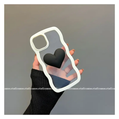 Heart Transparent Phone Case - iPhone 13 Pro Max / 13 Pro / 