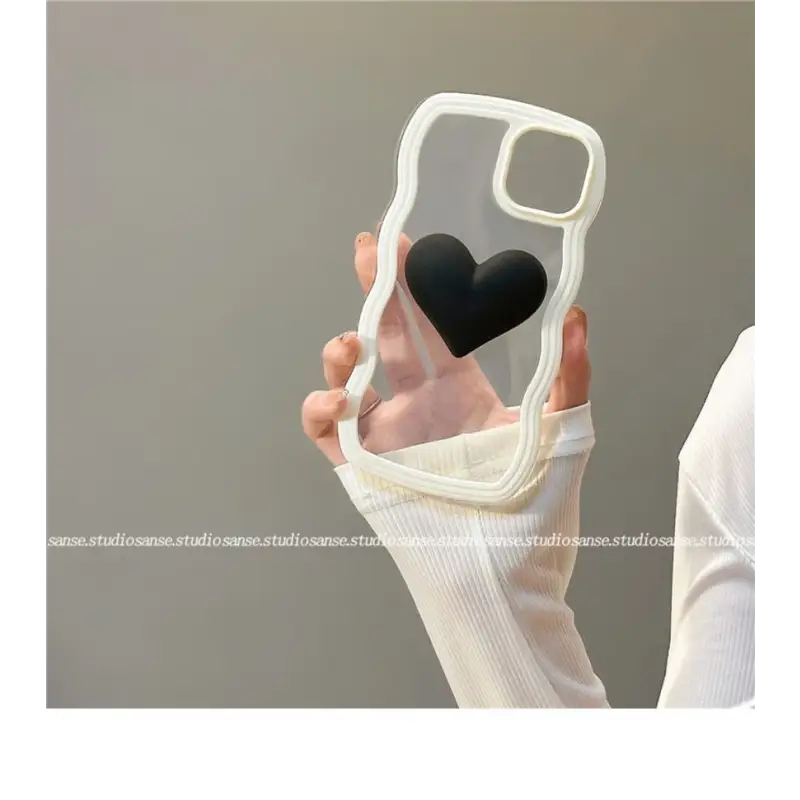 Heart Transparent Phone Case - iPhone 13 Pro Max / 13 Pro / 