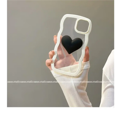 Heart Transparent Phone Case - iPhone 13 Pro Max / 13 Pro / 