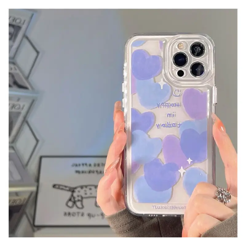 Heart Transparent Phone Case - Iphone 7 / 8 / 7 Plus / 8 