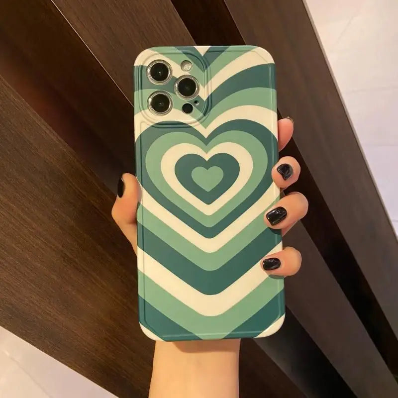 Heart Wave Phone Case For iPhone SE / 7 / 7 Plus / 8 / 8 