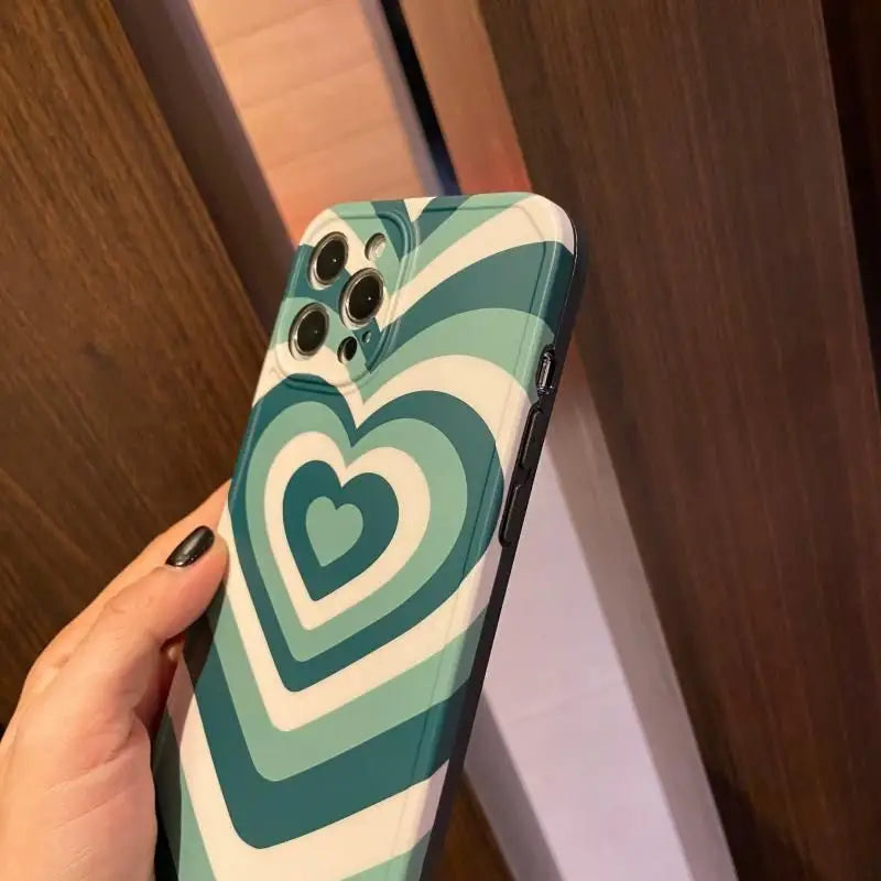 Heart Wave Phone Case For iPhone SE / 7 / 7 Plus / 8 / 8 