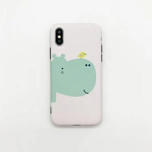 Hippo Print Mobile Case - iPhone XS Max / XS / XR / X / 8 / 8 Plus / 7 / 7 Plus / 6s / 6s Plus-1