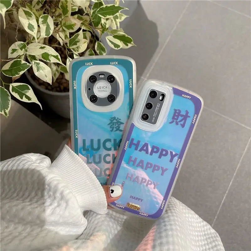 Hologram Lettering Phone Case - Huawei-30