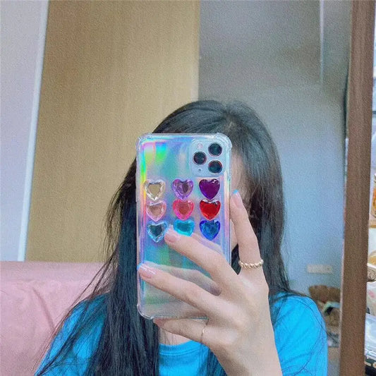Holographic Heart Phone Case - iPhone 11 Pro Max / 11 Pro / 