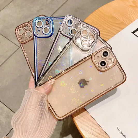 Holographic Heart Phone Case - iPhone 13 Pro Max / 13 Pro / 