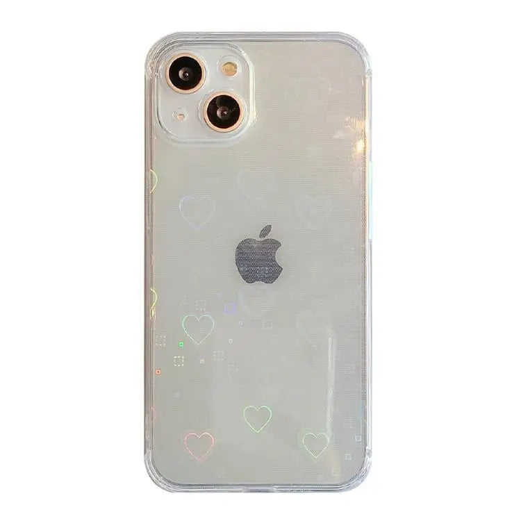 Holographic Heart Transparent Phone Case - iPhone 7 / 7 Plus