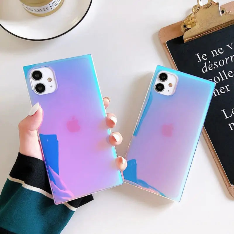 Holographic Translucent Phone Case - iPhone 12 Pro Max / 12 Pro / 12 / 12 mini / 11 Pro Max / 11 Pro / 11 / SE / XS Max / XS / XR / X / SE 2 / 8 / 8 Plus / 7 / 7 Plus-7