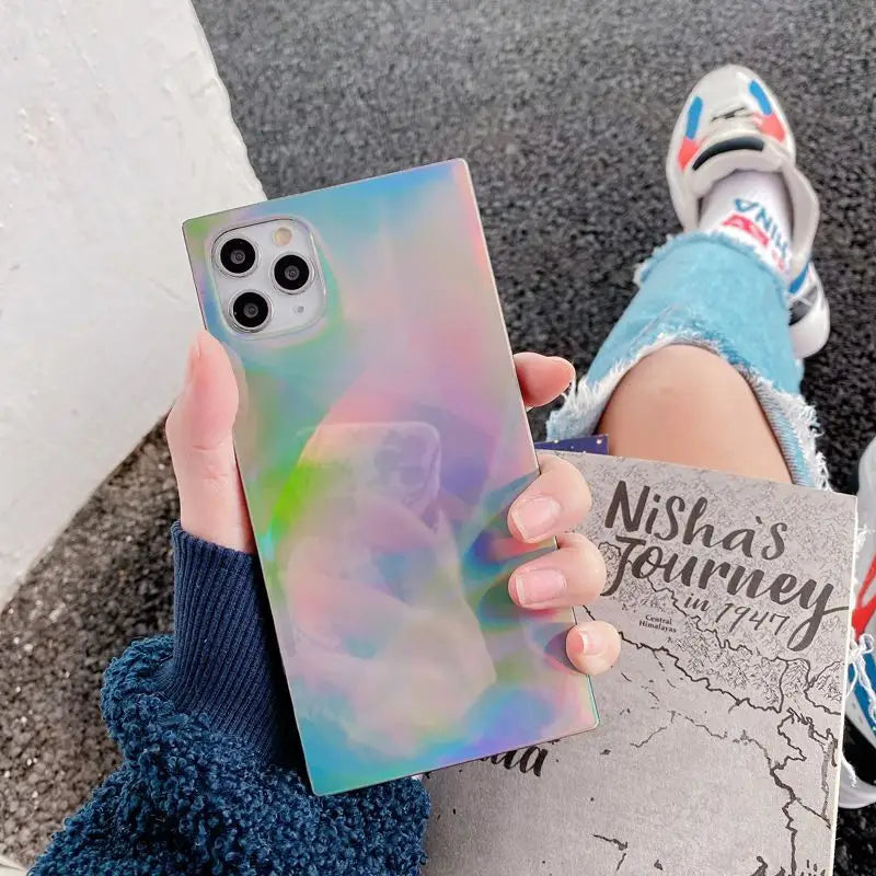 Holographic Translucent Phone Case - iPhone 12 Pro Max / 12 Pro / 12 / 12 mini / 11 Pro Max / 11 Pro / 11 / SE / XS Max / XS / XR / X / SE 2 / 8 / 8 Plus / 7 / 7 Plus-5