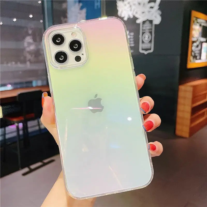 Holographic Transparent Phone Case - iPhone 13 Pro Max / iPhone13 Pro / iPhone13 / iPhone13 mini / iPhone 12 Pro Max / iPhone12 Pro / iPhone12 / iPhone12 mini / iPhone11 Pro Max / iPhone11 Pro / iPhone11-10